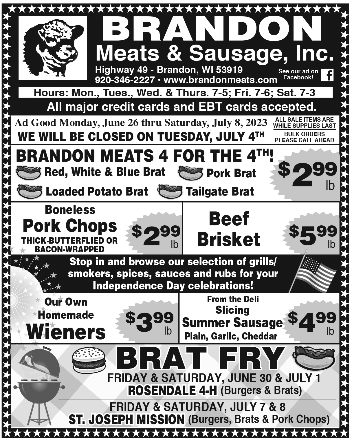 Meat Sales near me Waupun, Steaks on Sale Ripon, Deals, Brandon Meats