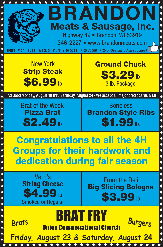 Meat Sales near me Waupun, Steaks on Sale Ripon, Deals, Brandon Meats